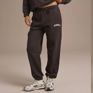 Adanola Varsity Cocoa Brown Sweatpants